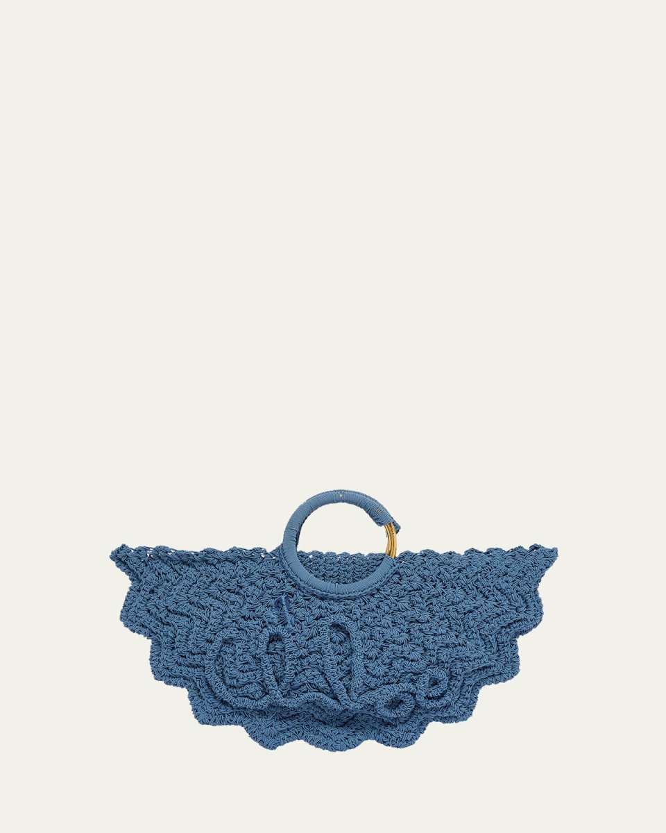 Passementerie Crochet Top-Handle Bag in Fabric